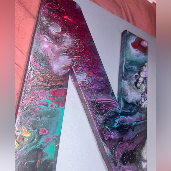 Paint Pour Custom Letters - one of a kind every time - Picture 4 of 16